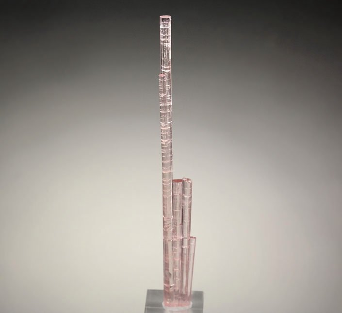 pink gem TOURMALINE var. ELBAITE bi-terminated