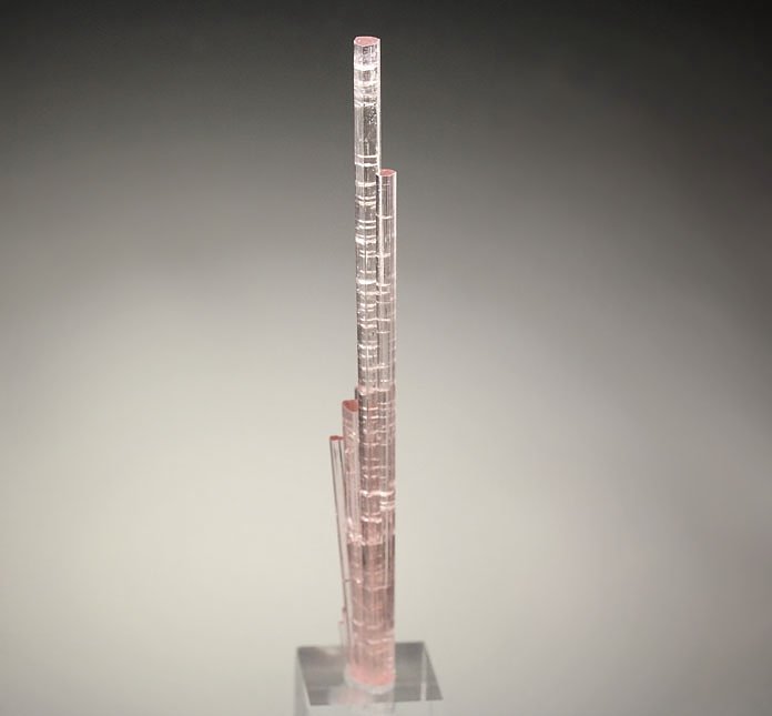 pink gem TOURMALINE var. ELBAITE bi-terminated