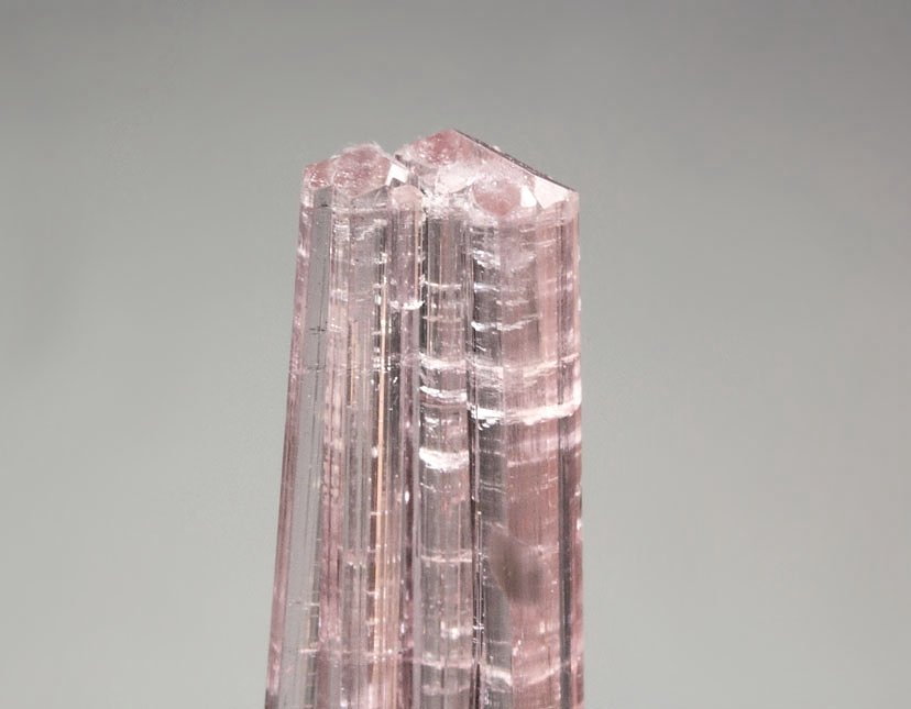 pink gem TOURMALINE var. ELBAITE bi-terminated