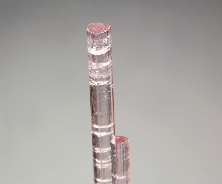 pink gem TOURMALINE var. ELBAITE bi-terminated