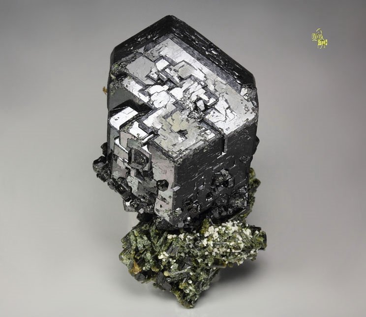 GARNET var. ANDRADITE var. MELANITE, EPIDOTE