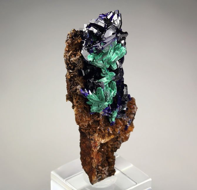 new find - AZURITE, MALACHITE pseudomorph