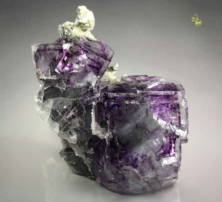 FLUORITE with phantoms, CALCITE