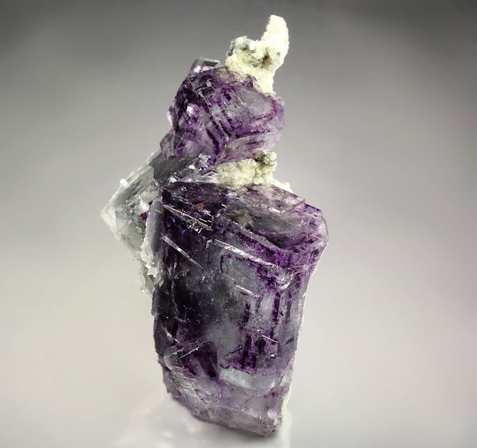 FLUORITE with phantoms, CALCITE