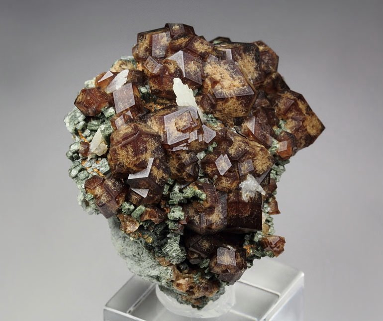 GARNET var. ANDRADITE, HEDENBERGITE, QUARTZ