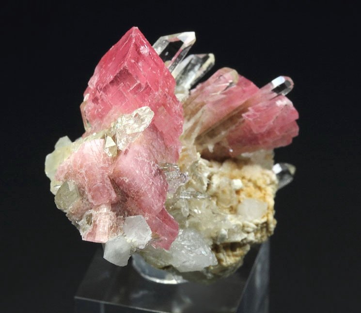 gemmy RHODOCHROSITE, QUARTZ