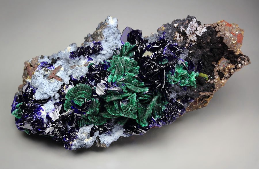 new find - AZURITE, MALACHITE pseudomorph