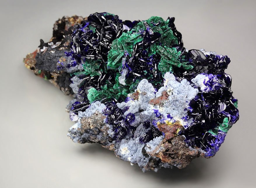 new find - AZURITE, MALACHITE pseudomorph