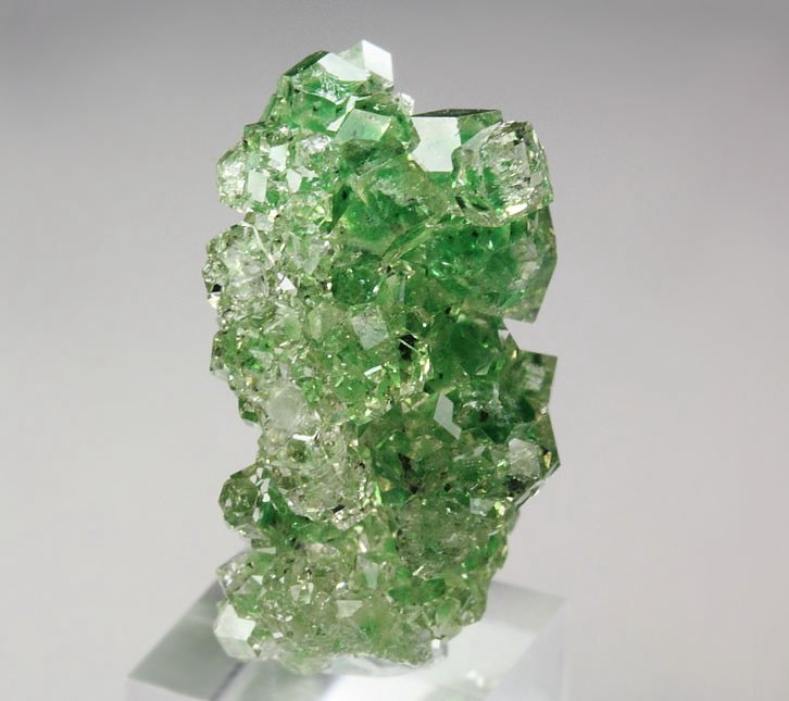 gem GARNET var. GROSSULAR with GREEN CHROMIAN PHANTOMS