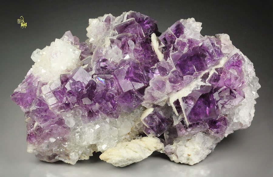 FLUORITE with PHANTOMS, QUARTZ