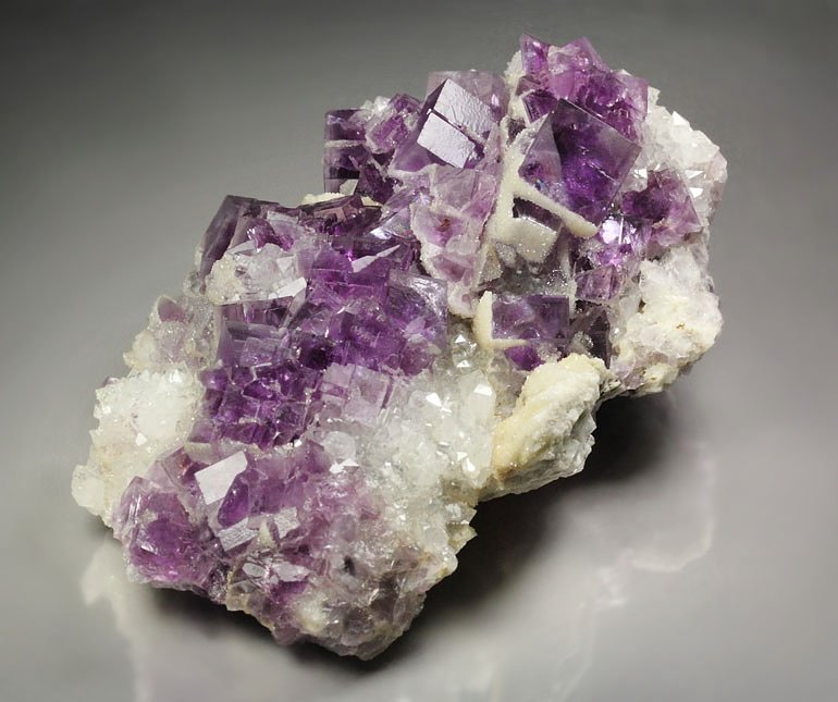 FLUORITE with PHANTOMS, QUARTZ