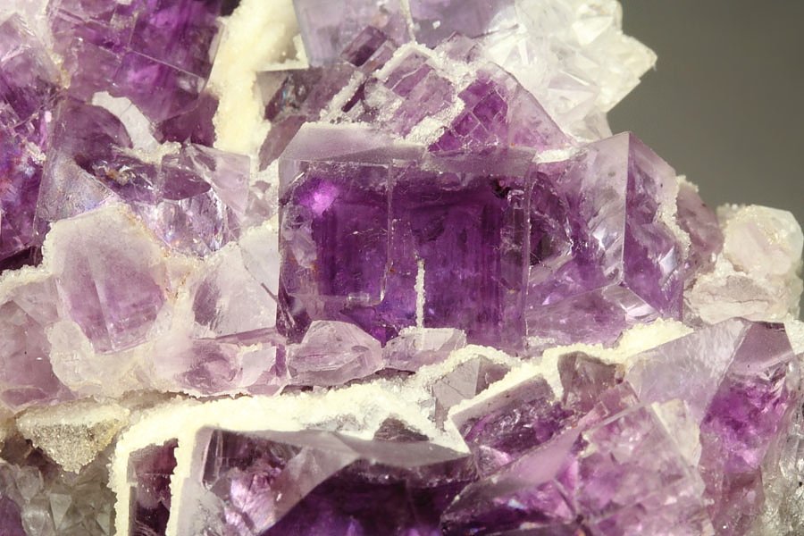 FLUORITE with PHANTOMS, QUARTZ