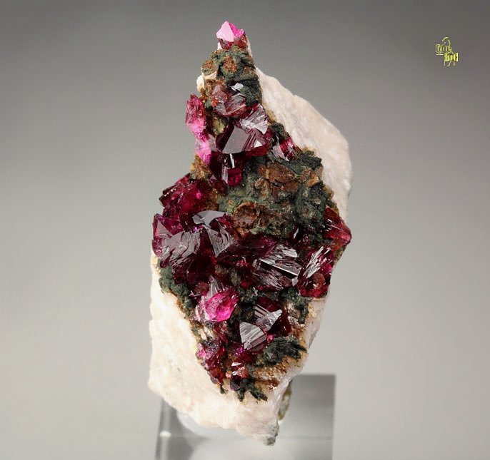 gem ROSELITE, HETEROGENITE