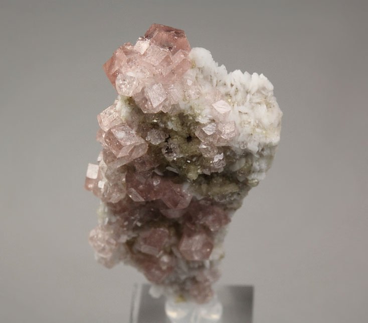 gem PINK GARNET var. GROSSULAR, DIOPSIDE, ALBITE