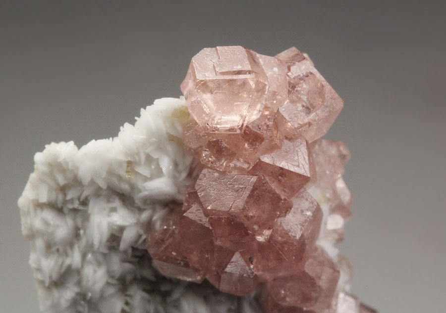 gem PINK GARNET var. GROSSULAR, DIOPSIDE, ALBITE