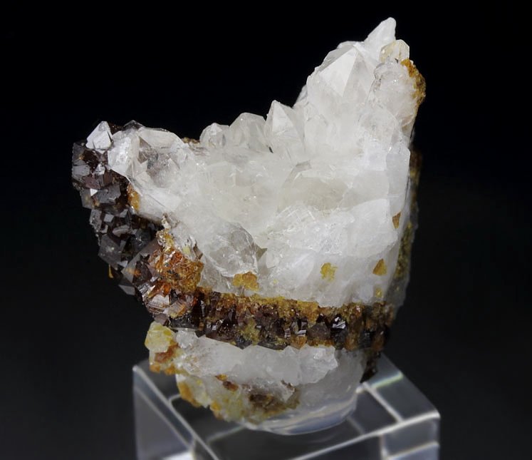 gemmy GARNET var. ANDRADITE, QUARTZ