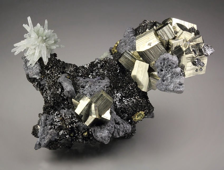 PYRITE, GALENA, QUARTZ, SPHALERITE