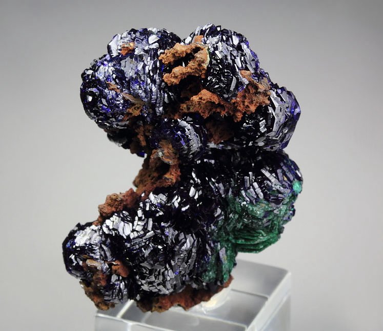 AZURITE, MALACHITE pseudomorph