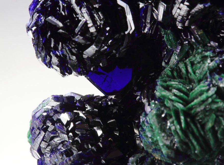 AZURITE, MALACHITE pseudomorph