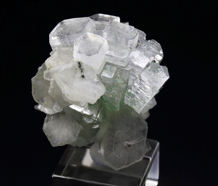 FLUORAPOPHYLLITE-(K) disco ball, STILBITE