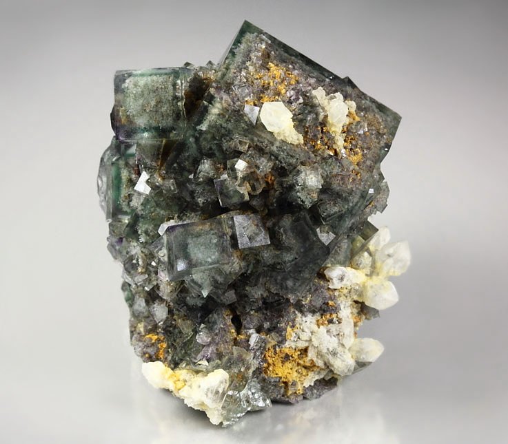 FLUORITE with PHANTOMS, QUARTZ