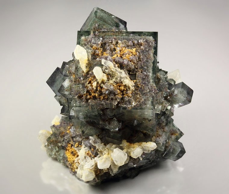 FLUORITE with PHANTOMS, QUARTZ