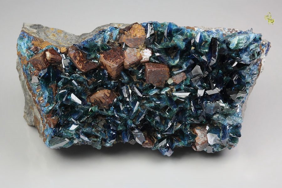 gem LAZULITE, SIDERITE