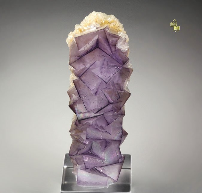 FLUORITE stalactite, CALCITE