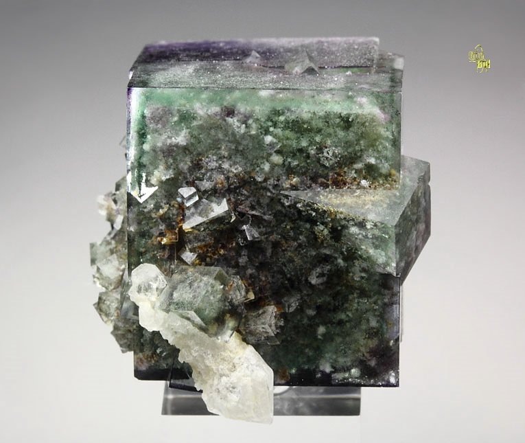 FLUORITE with PHANTOMS, QUARTZ