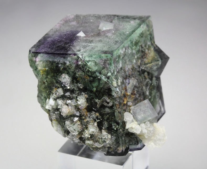 FLUORITE with PHANTOMS, QUARTZ