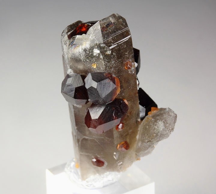 gemmy GARNET var. SPESSARTINE, QUARTZ var. SMOKY