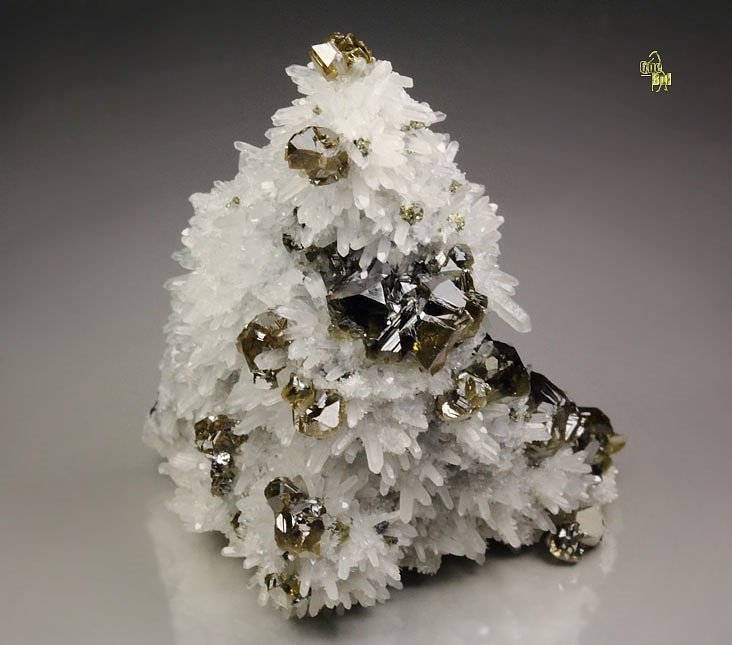 gem SPHALERITE var. CLEIOPHANE, QUARTZ