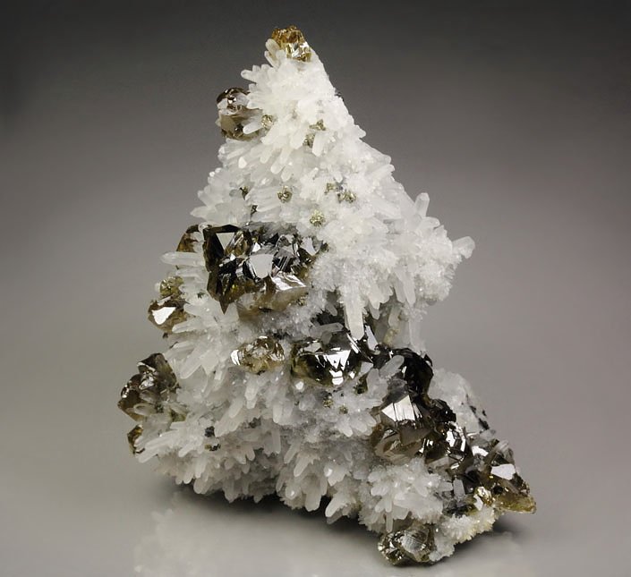 gem SPHALERITE var. CLEIOPHANE, QUARTZ