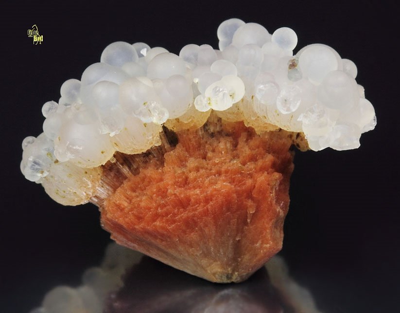 orange SCOLECITE, CHALCEDONY