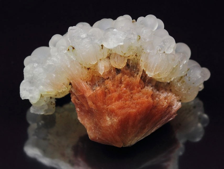 orange SCOLECITE, CHALCEDONY