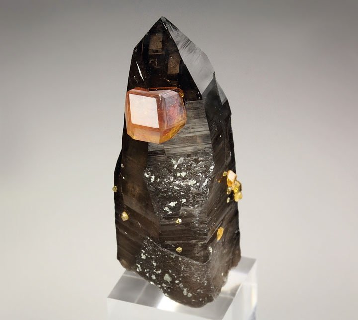 gem GARNET var. SPESSARTINE, QUARTZ var. SMOKY