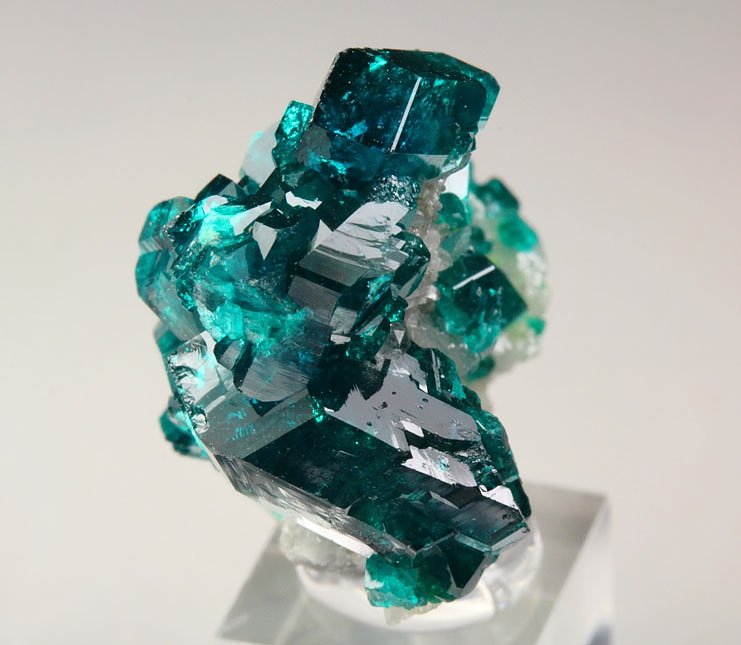 gem DIOPTASE, CALCITE, QUARTZ