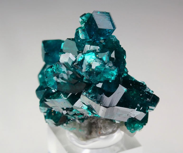 gem DIOPTASE, CALCITE, QUARTZ