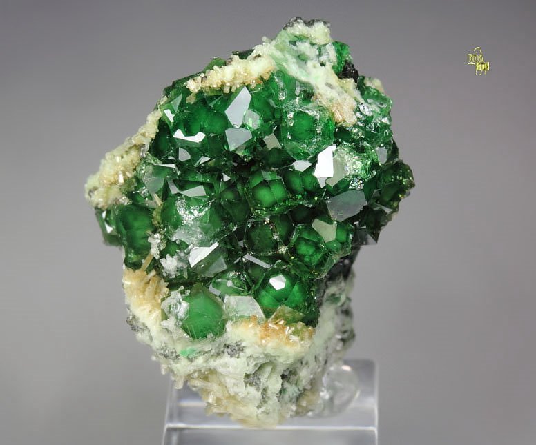 gem GARNET var. GROSSULAR var. CHROMIAN, CLINOCHLORE, DIOPSIDE