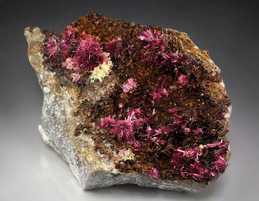 ERYTHRITE, PHLOGOPITE, QUARTZ