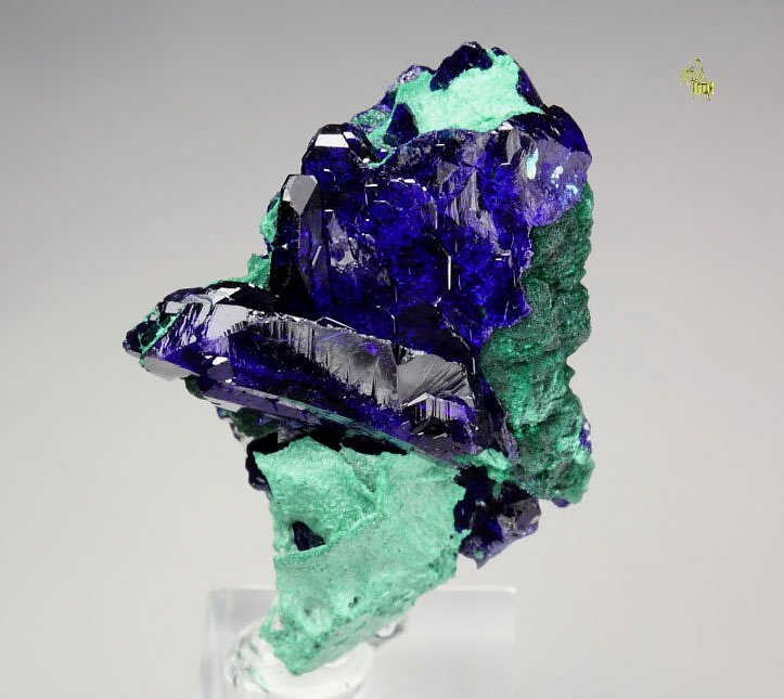 AZURITE, MALACHITE pseudomorph after AZURITE