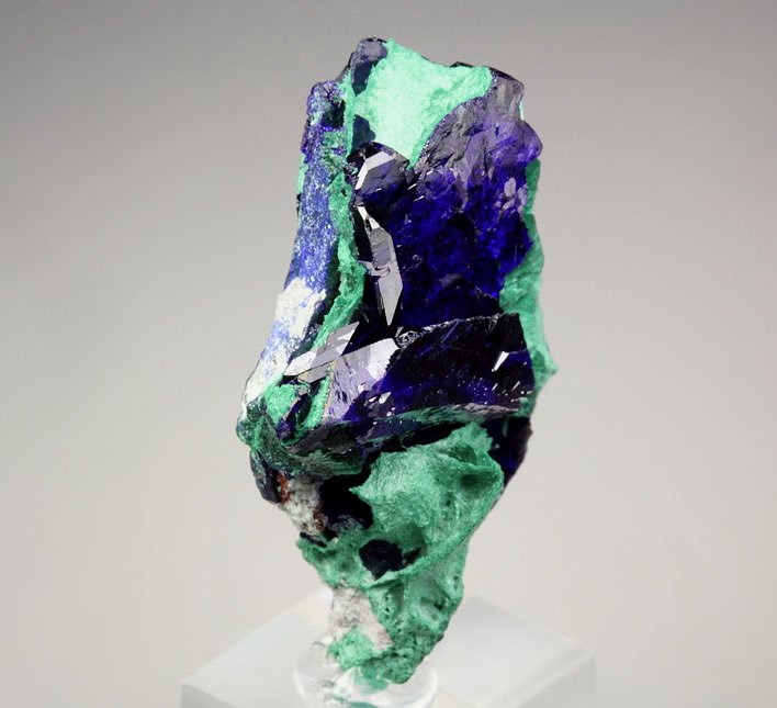 AZURITE, MALACHITE pseudomorph after AZURITE