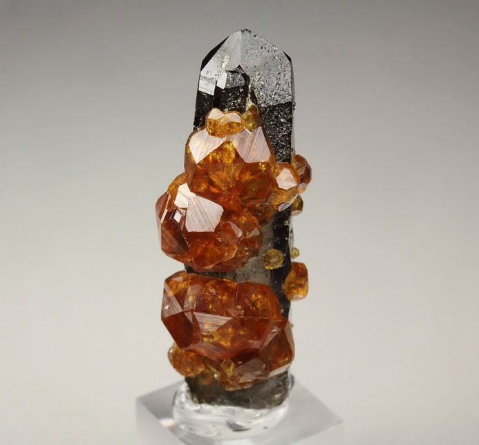 gem GARNET var. SPESSARTINE, QUARTZ var. SMOKY