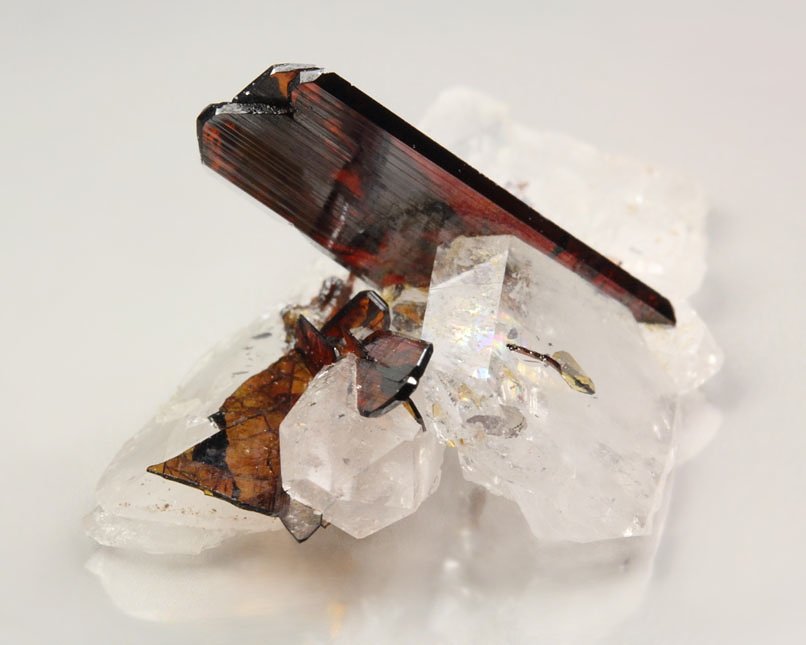 BROOKITE, QUARTZ