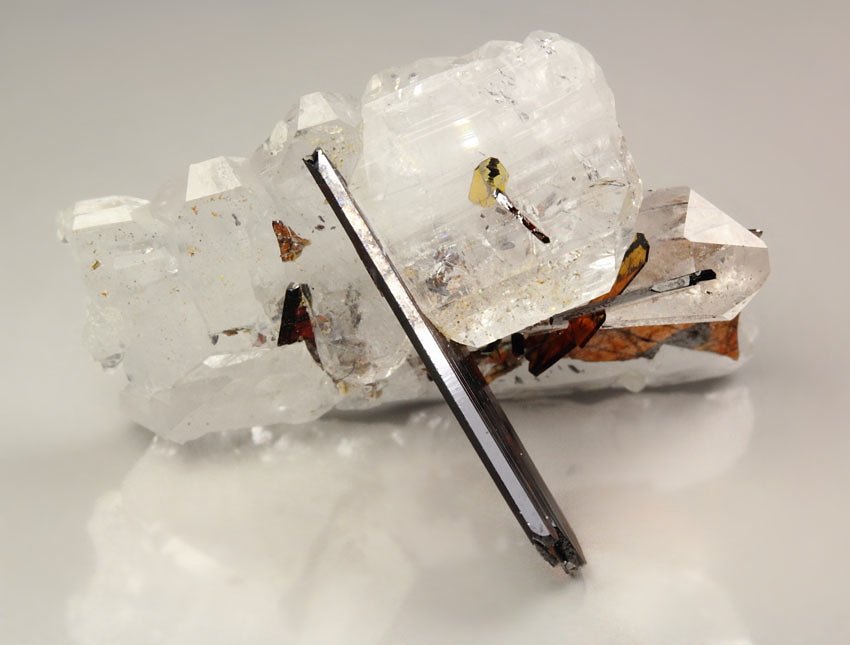 BROOKITE, QUARTZ