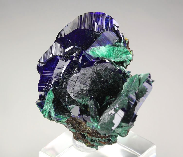 AZURITE, MALACHITE pseudomorph 