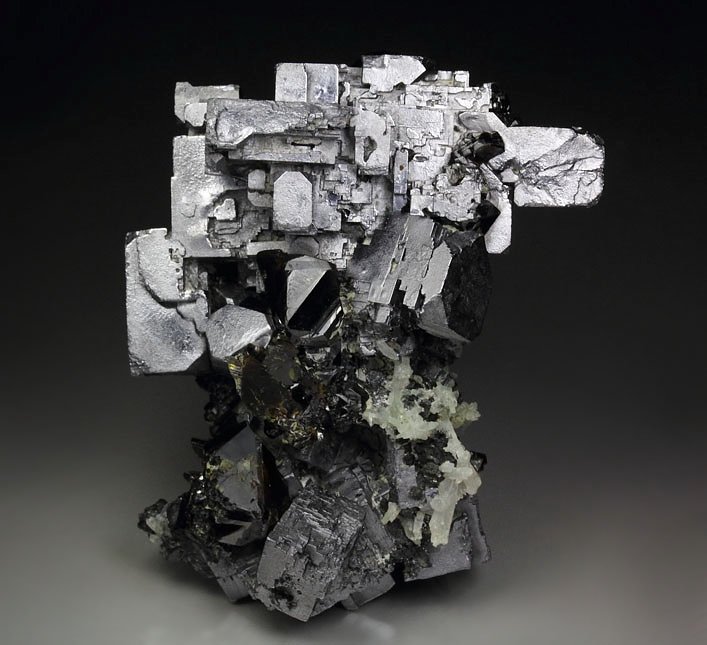 skeletal GALENA, gemmy SPHALERITE var. CLEIOPHANE, QUARTZ