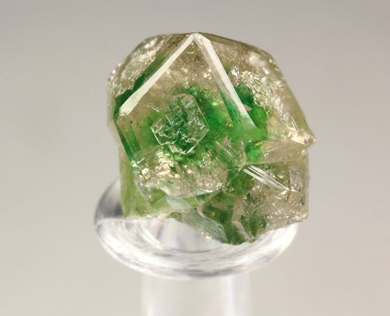 gem GARNET var. GROSSULAR with GREEN CHROMIAN PHANTOM