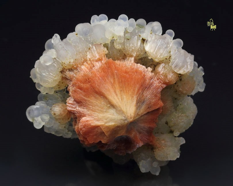 orange SCOLECITE, CHALCEDONY