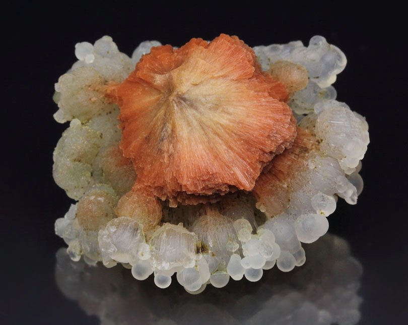 orange SCOLECITE, CHALCEDONY